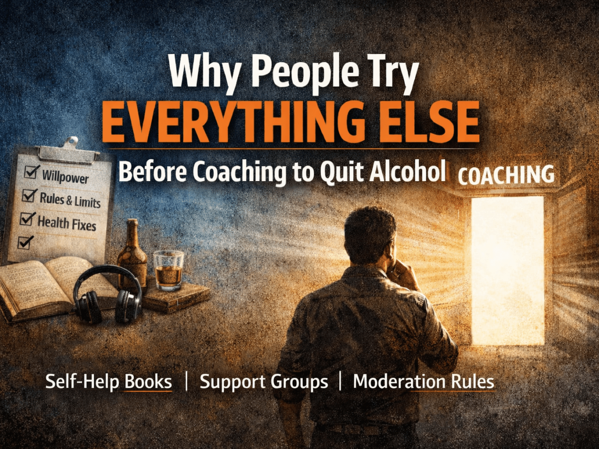Why Coaching is Rarely The First Thing People Try When Giving Up&nbsp;Alcohol